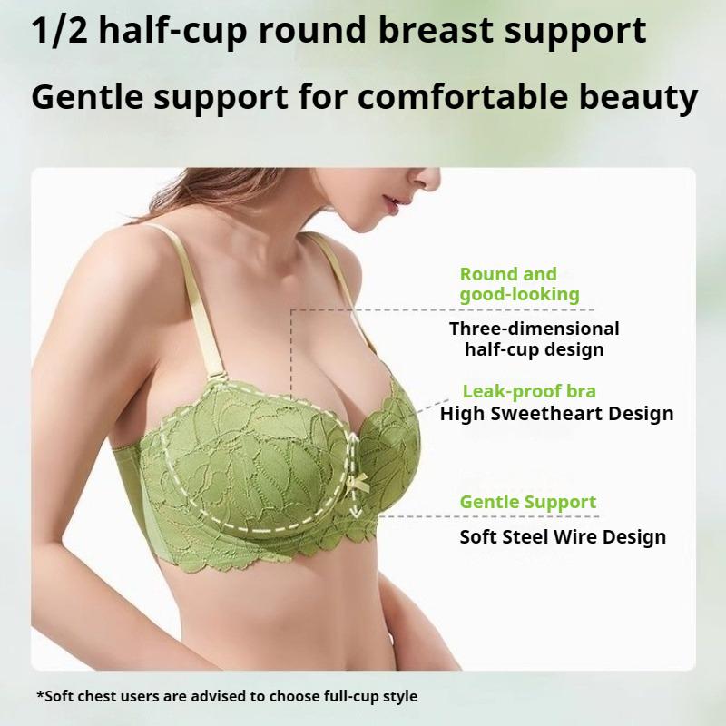 French Lace Seamless Bra Large Breasts Make You Look Smaller Ultra-thin Small Breasts Push-up Anti-sagging Nude Bra