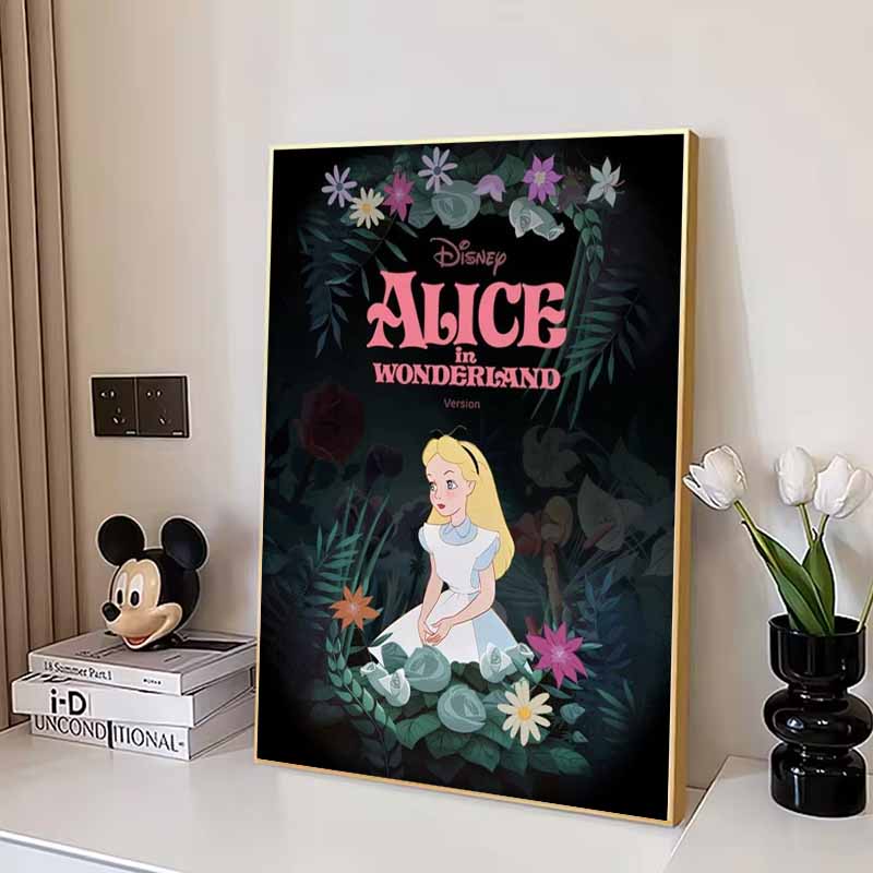 Disney Diamond Painting Alice in Wonderland Themed Illustrations 5D Diamond Painting Art Embroidery Cross Stitch Room Decoration