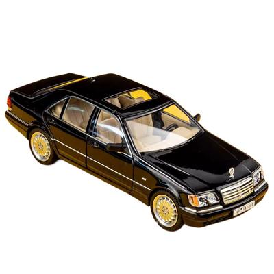 1/24 Benz W140 320SEL Toy Car Models Alloy Diecast with Sound and Light Rear Wheel Pull Back Function Vehicles Models Collect Gifts