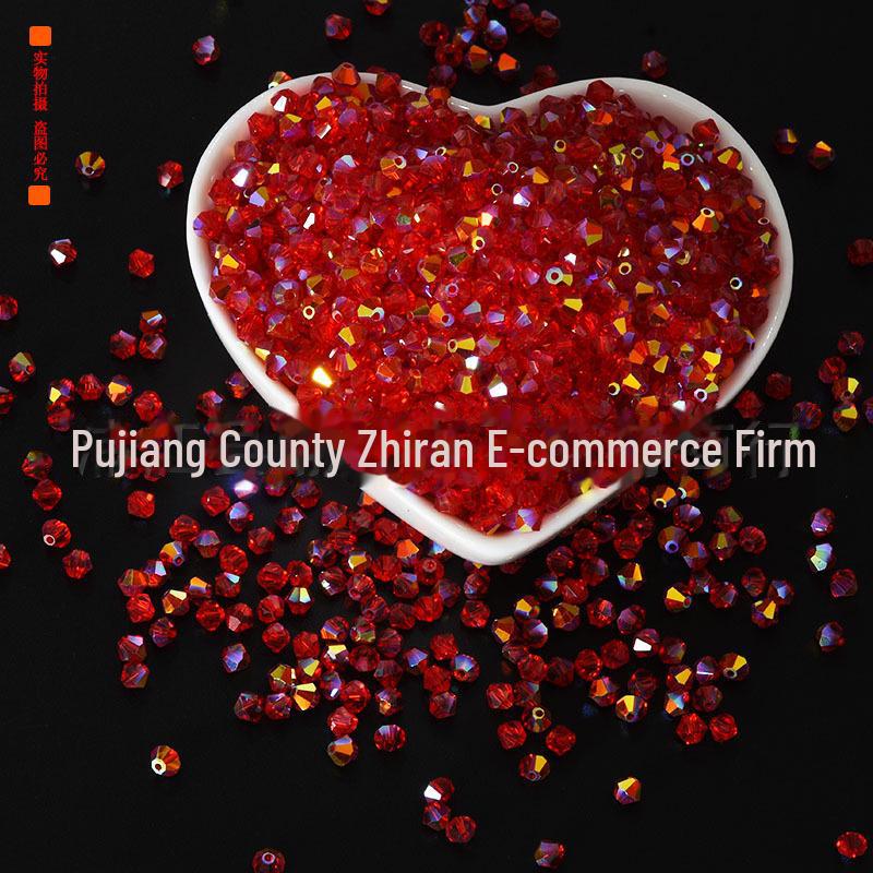 

3 мм кришталеві скляні загострені намистини - аксесуари для ювелірних виробів своїми руками 3mm Beads AB (100 pieces per pack)