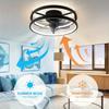 IRALAN Retro Ceiling Fan Light Infinitely Dimmable Mobile APP Control Suitable For Living Room Kitchen Decor Fixture