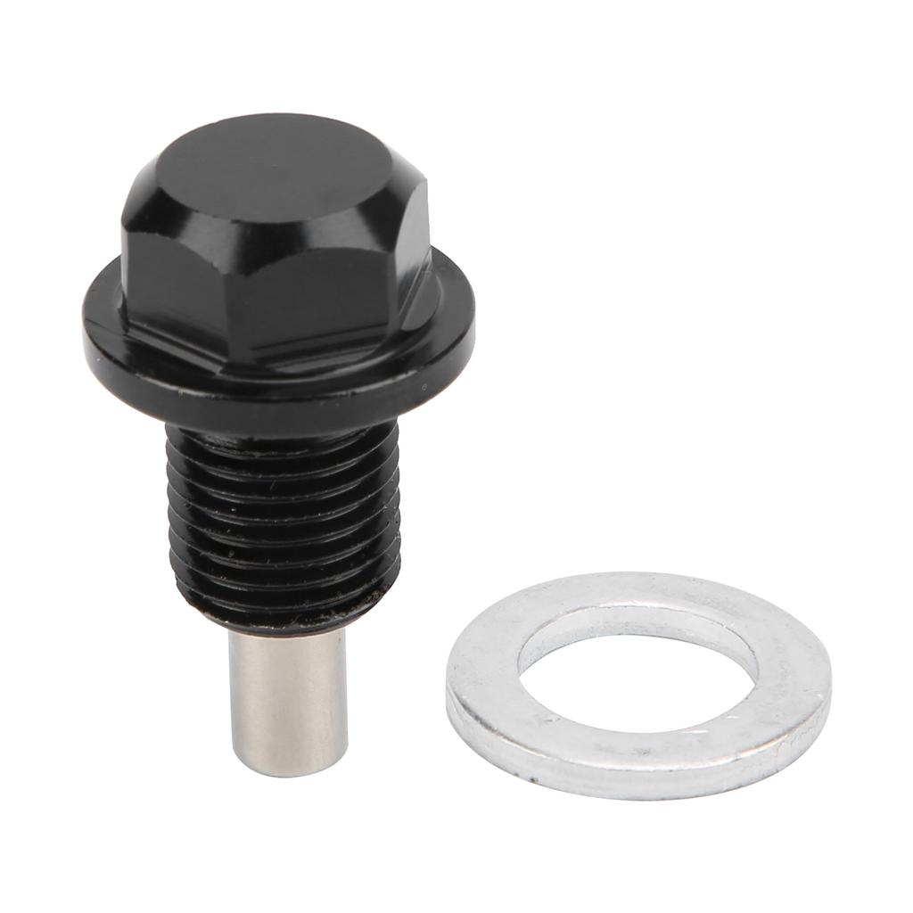 Aluminum Oil Drain Plug Bolt Nut M12 x 1.25 Thread Black Car