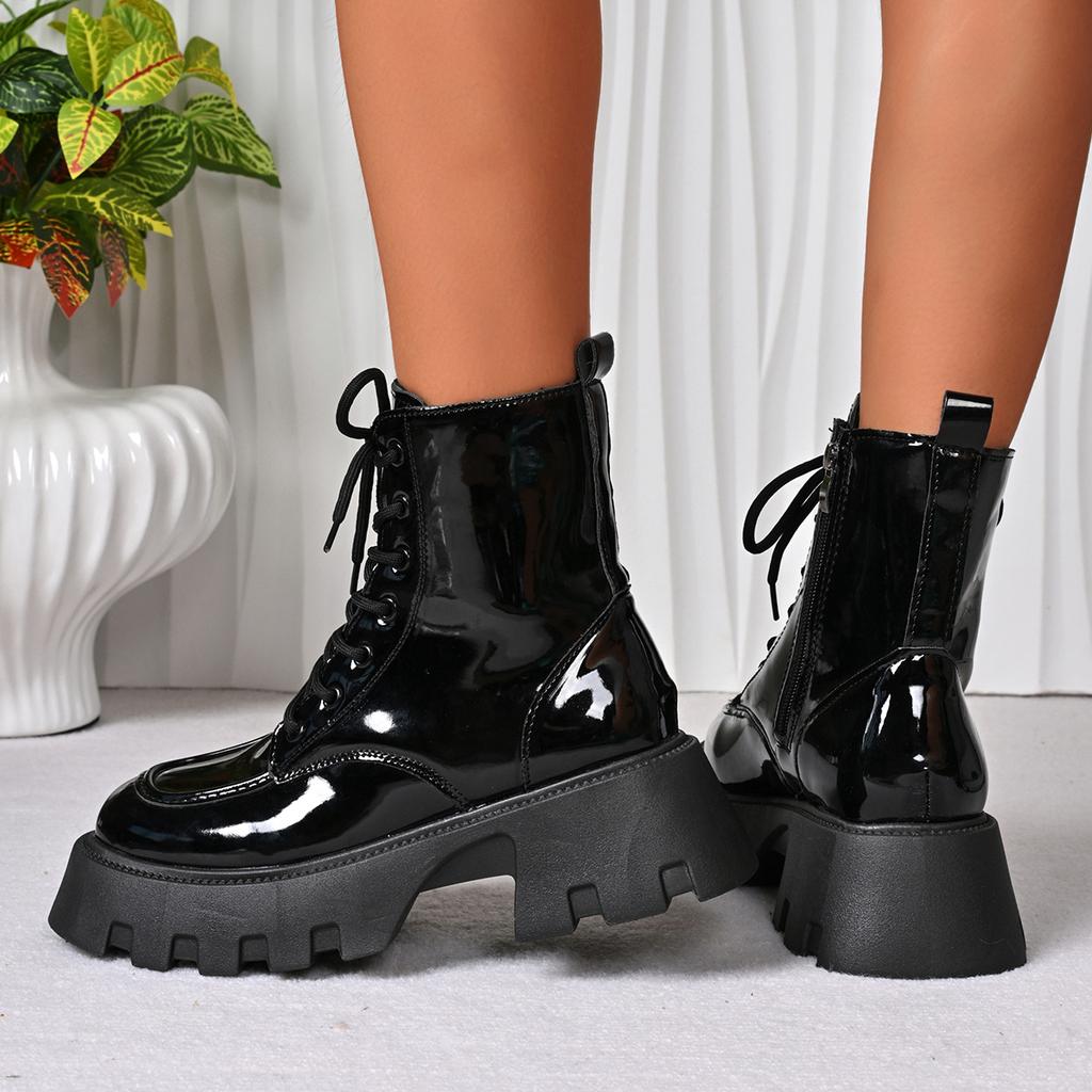 Autumn And Winter Round Toe Casual Thick Soled Comfortable Knight Boots Fashionable And Comfortable Midsole Women'S Boots
