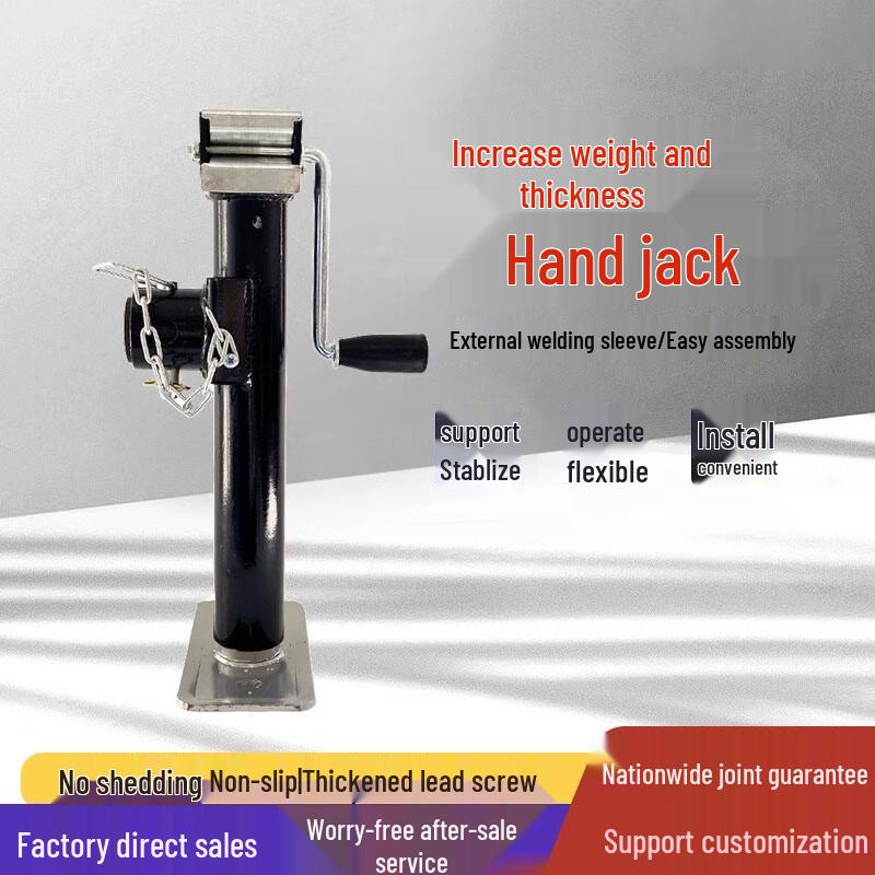 Handvevad trailerstödjack