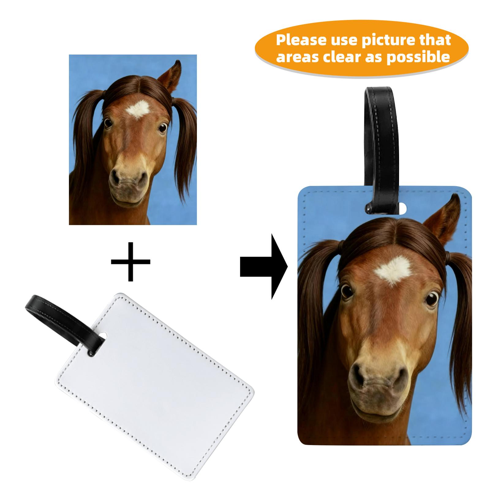 

Customized Image And Text Luggage PU Leather Registration Tag, Trolley Bag Identification Tag, And Travel Suitcase For Overseas Use. One Size чорний