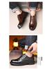 Ovigz Yadan Style Men's Premium Breathable Leather Business Shoes - Soft, Non-slip Sole.