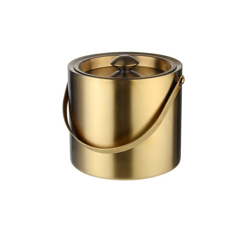 Fan Shun 3L Stainless Steel Portable Ice Bucket with Tongs