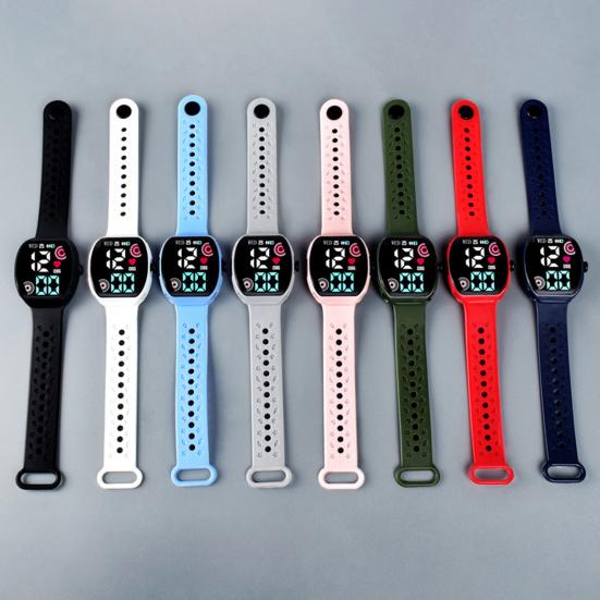 Yousheng Electronic Watch Waterproof Power-saving LED Display Multifunctional Low Consumption Precise Time Lightweight Square Dial Sports Watch for