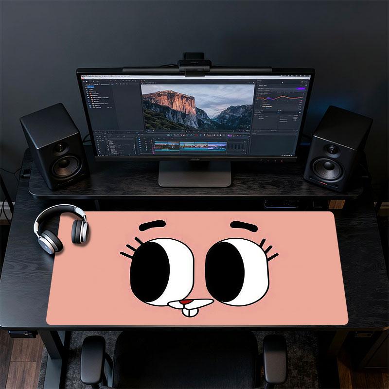Anais Gumball Mouse Pad, Large Gaming Desk Mat, Non-slip XXL Mousepad for Laptop & Tablet, Mini PC Playmat with Stitched Edges