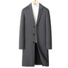 Autumn and Winter Men's Woolen Coat Trench Coat Business Casual Long Knee Woolen Coat