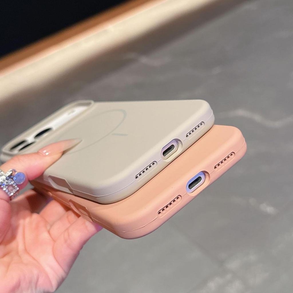 Liquid Silicone Magnetic Phone Case For iPhone 17 Air 16 15 Plus 14 Pro Max For Magsafe Wireless Charge Slim Fit Soft Cover