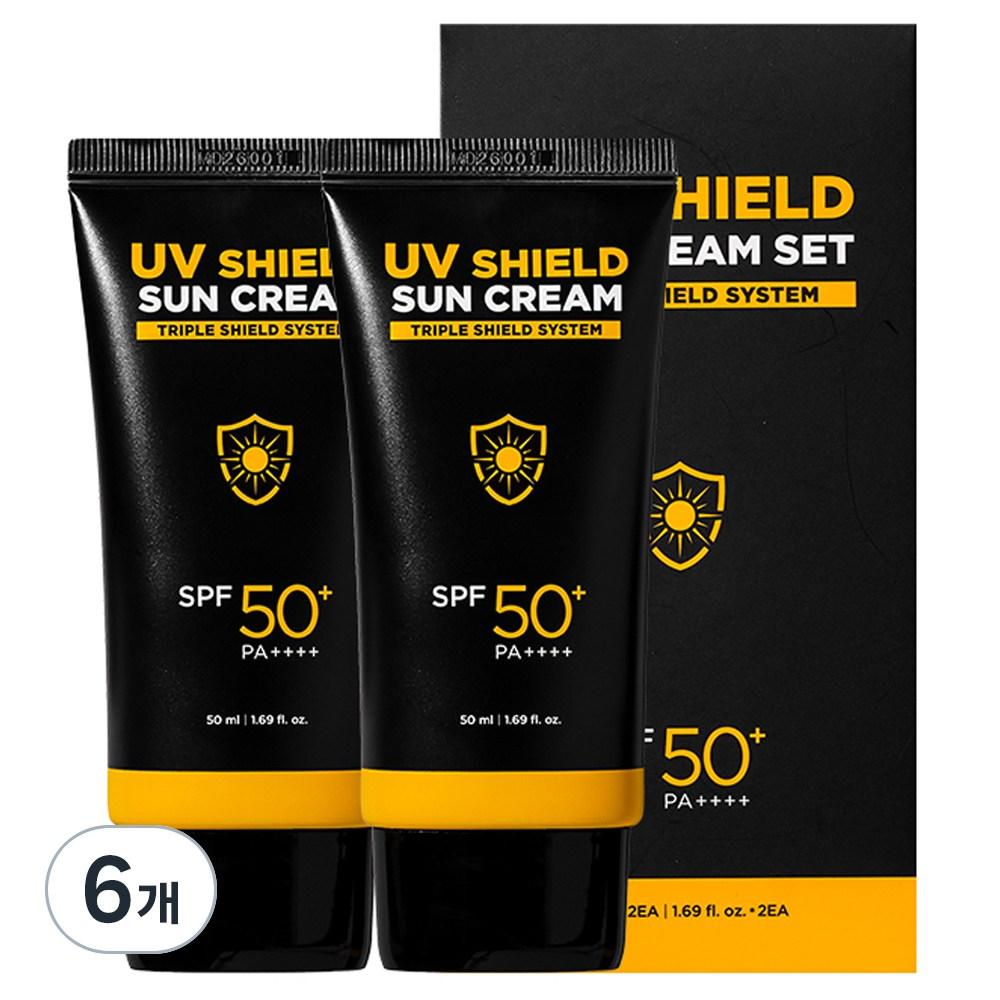 Miff UV Shield Men's Sunscreen SPF50+ PA++++ 50ml 6 Pcs