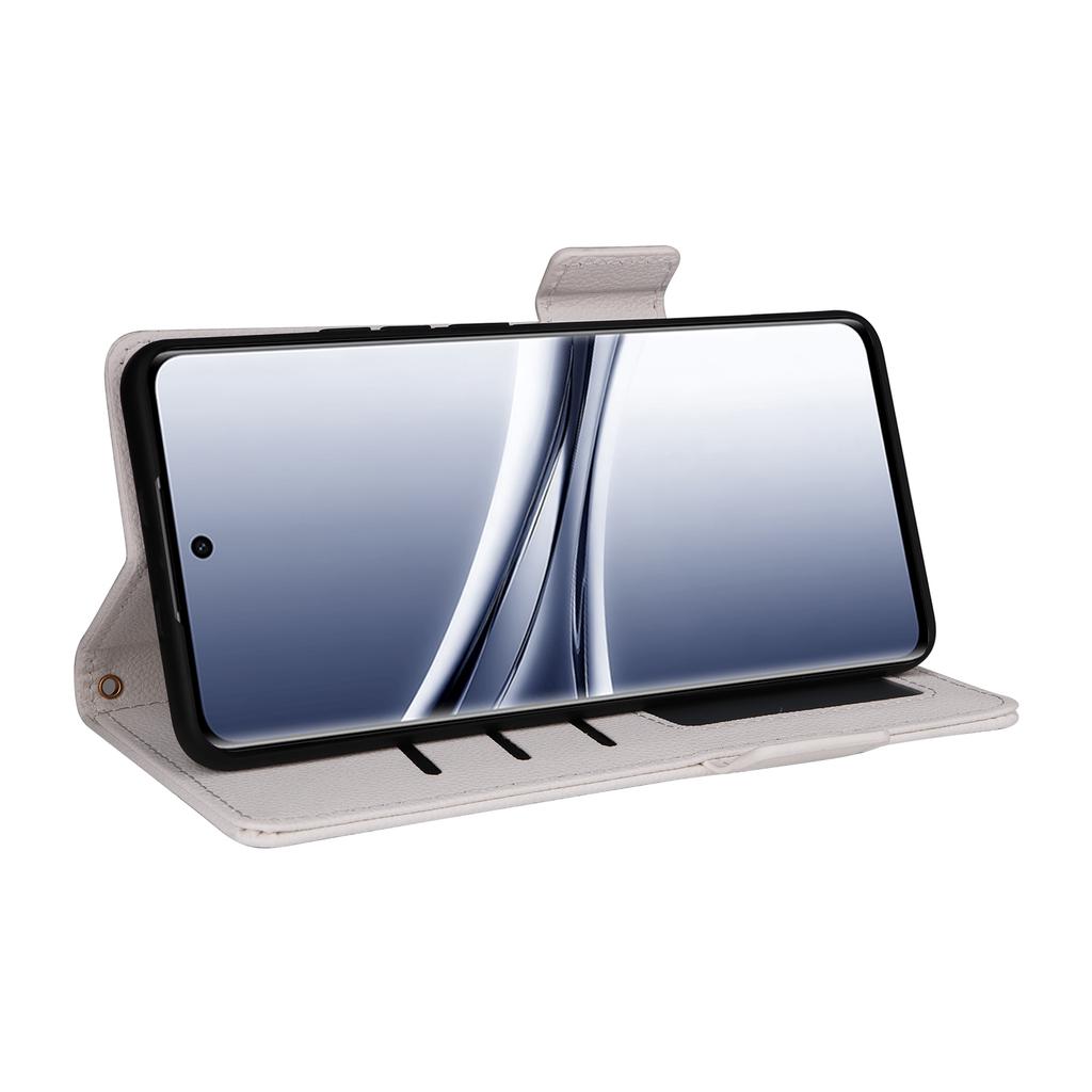 For Xiaomi Poco M8 5G/Redmi Note 15 5G (Global)/Note 15 4G (Global) Case Litchi Texture Wallet Leather Phone Cover with Wrist Strap