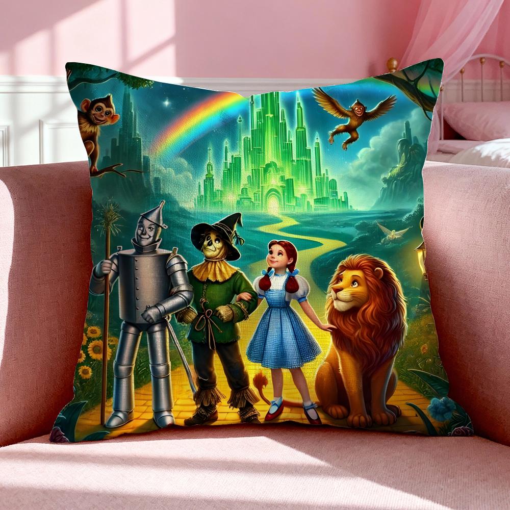 Movie T-The Wizard Of Oz Cushion Cover Breathable Linen Pillowcase Summer Odorless Eco-Friendly Invisible Zipper Washable