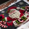 Christmas Floor Mat 3D Effect Pattern Doormat Santa Welcome Mat Non-Slip Xmas Tree Snowman Floor Rug for Entryway Porch