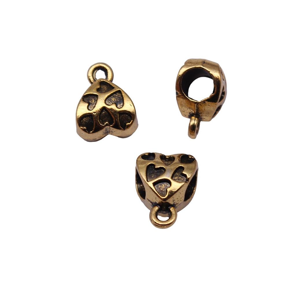 Antique Twisted Pattern Bail Connectors For Charm Attachments Craft Jewelry Accessories