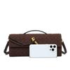 Autumn and Winter New Matte Hand-woven Hand-held Dinner Bag Fashion Lock Bag Messenger Bag Fashion