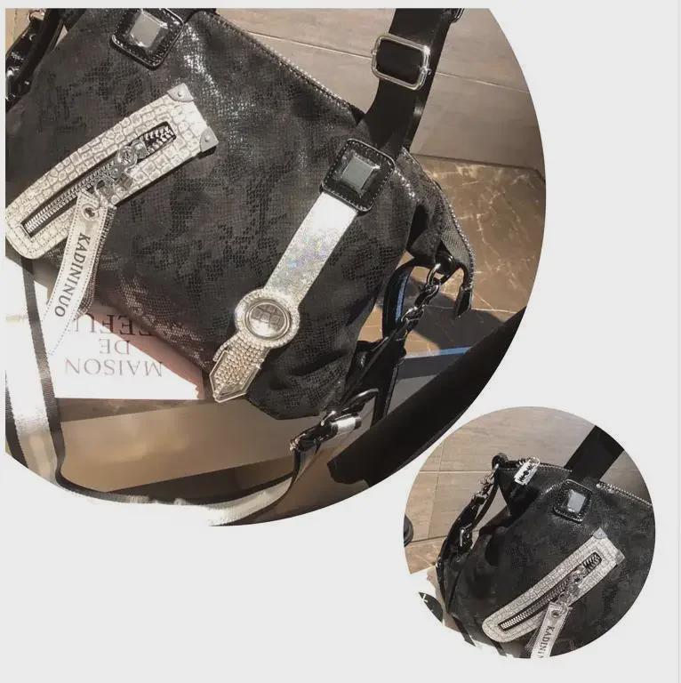 Geantă de mână pentru femei, la modă, în stil occidental, cu diamante, 2023 - geantă versatilă de tip tote, umăr și messenger