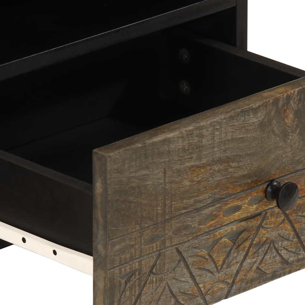 Light Gray Coffee Table 80X54X40 Cm Solid Mango Wood