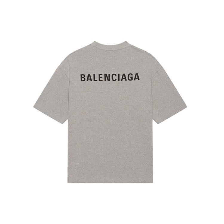 Balenciaga T Shirts Men's Gray Crew Neck Moderate Straight Fit 612966TIVG51167