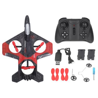 RC Drone Portable EPP Remote Control Plane with Colorful LED Lights and Spare Propellers for Kids Toy Gift
