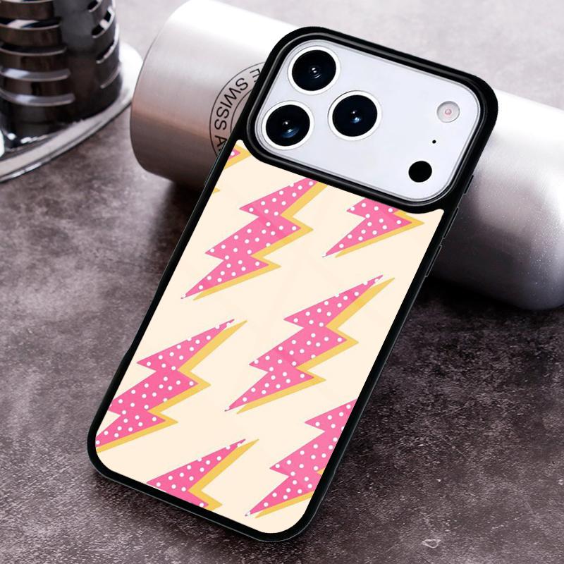 Lightning Polka Dots Star Cute Phone Case for iPhone 17 16 15 Pro Max Air 14 13 12 11 Plus Shockproof Capa Cover