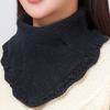Cashmere Knitted Triangle Ring Scarf Women Autumn Winter Wool Neck Warmer Korea Fashion Neckerchief Stripe Soft Fake Collar