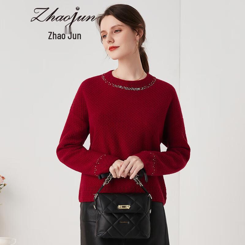 Женский плотный кашемировый свитер Zhaojun с круглым вырезом, Осень/Зима XL