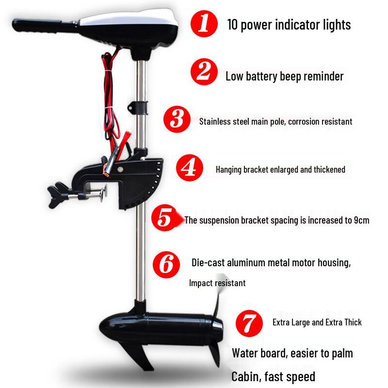 Electric Outboard Trolling Motor for Inflatable Boats