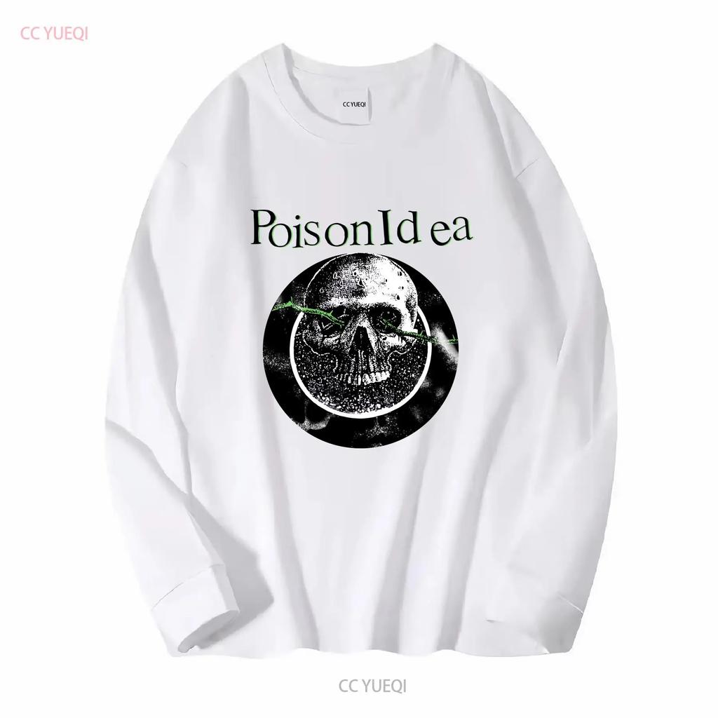 REPRINT 90 s Poison Idea band T shirt short sleeve tee NH9009 vintage Washed fashion Casual Stretched streetwear Slightly