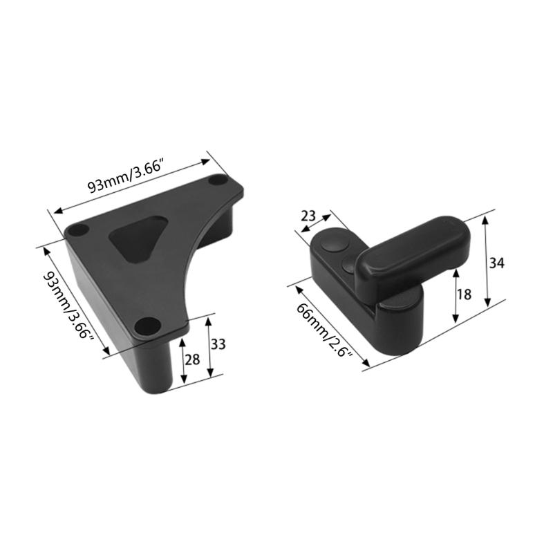 Upgraded Table Board Buckle Plastic Cabinet Lock Secure Installation Trailer Board Lock 360 Degree Support for Supplies