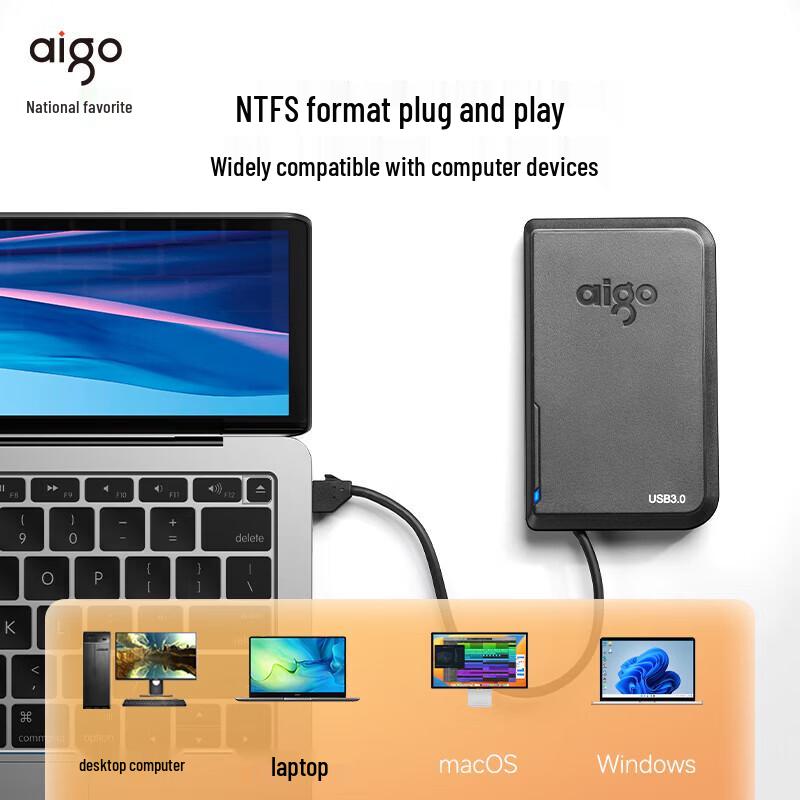 aigo HD806 1TB USB 3.0 Portable External Hard Drive