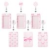 Extendable Badge Holder Pink Badge Reel Badge Holder Swivel For Teacher Doctor Workplace