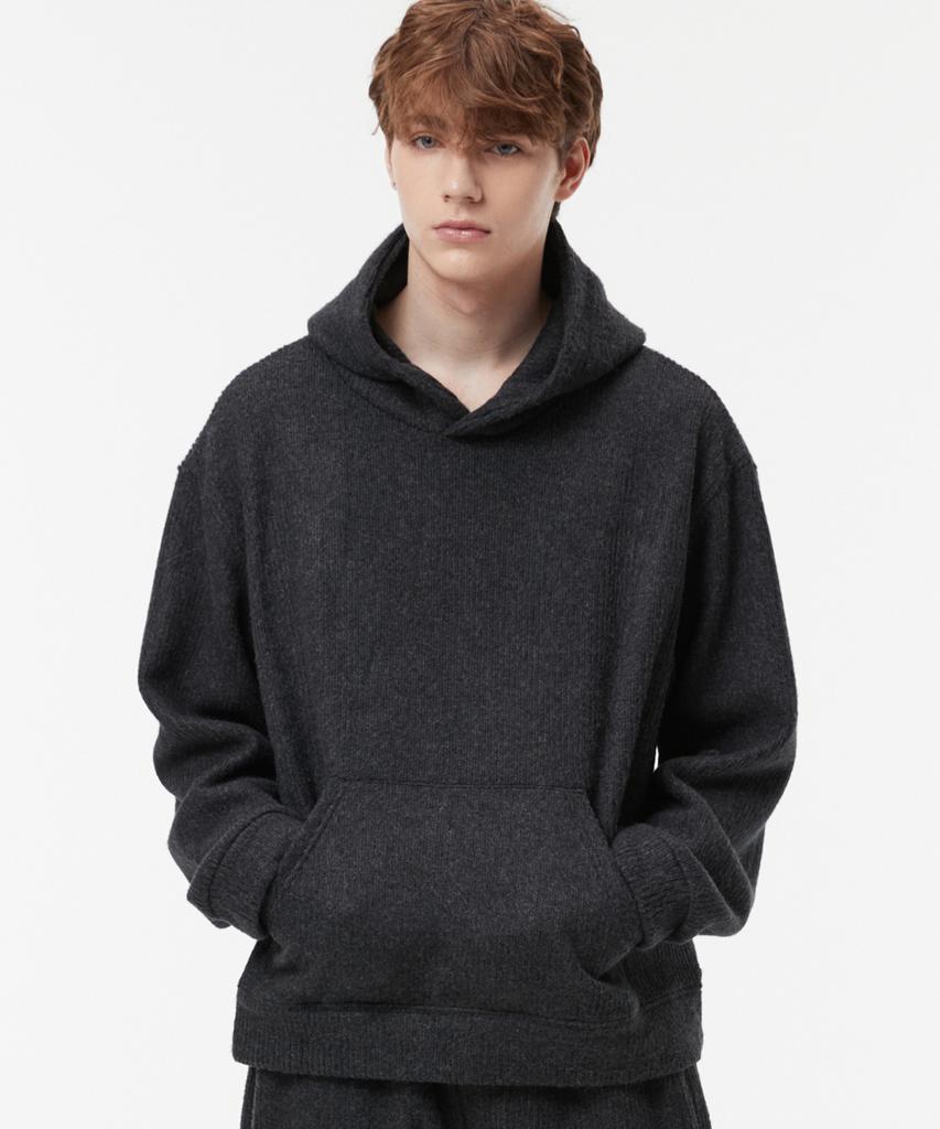 AOTT Minimalist Knit Hoodie Charcoal