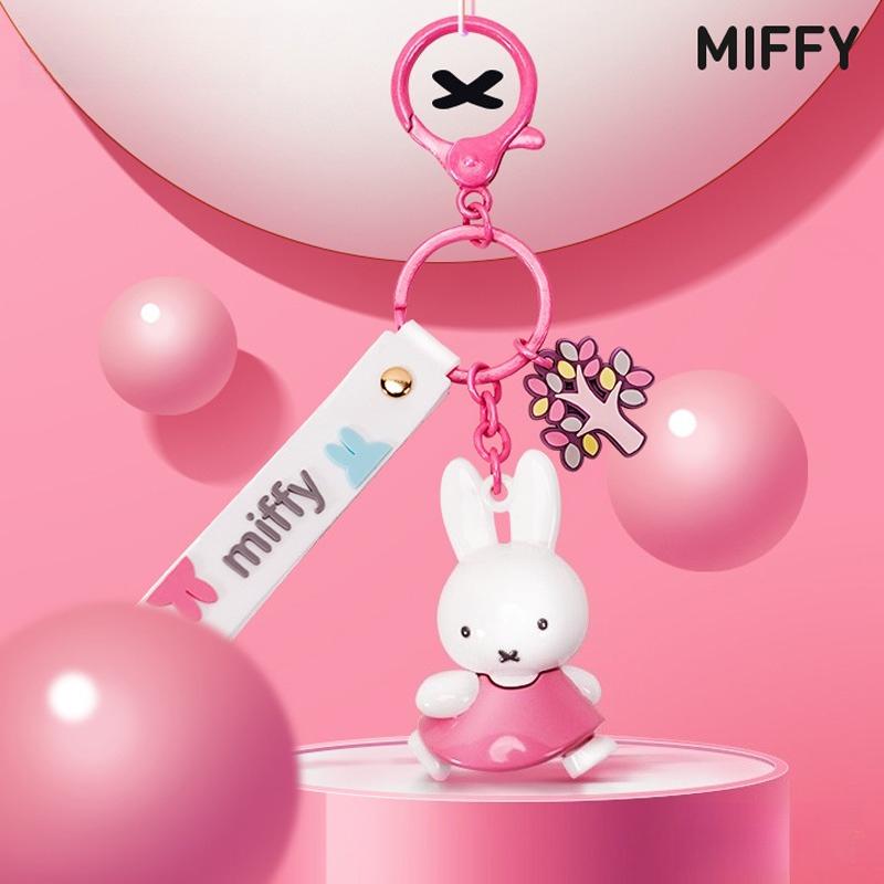 Kawaii Miffy Cartoon Key Hanging 3D Keyhanging for Bags Cute Collectible Gift for Friends Lovers Detachable Bunny