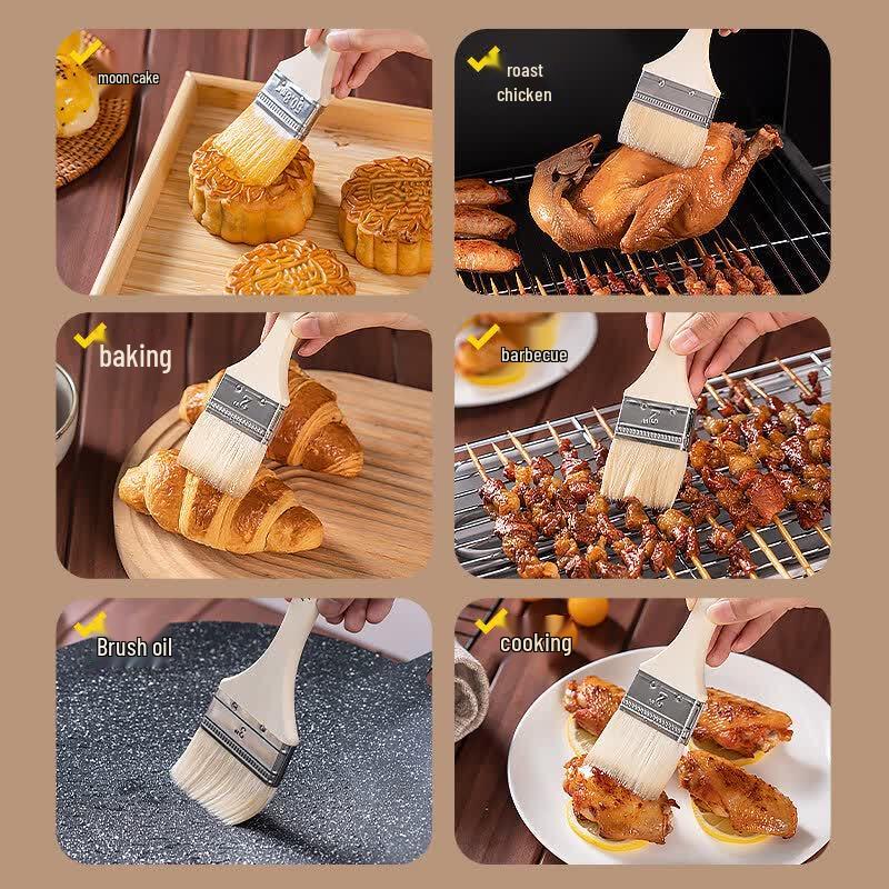 Multi-purpose High-Temperature Wool Basting Brush