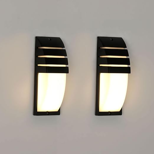 

2 x IP65 outdoor wall lights for balconies, terraces, verandas, gardens, corridors, warm light 3000k Warm light чёрный