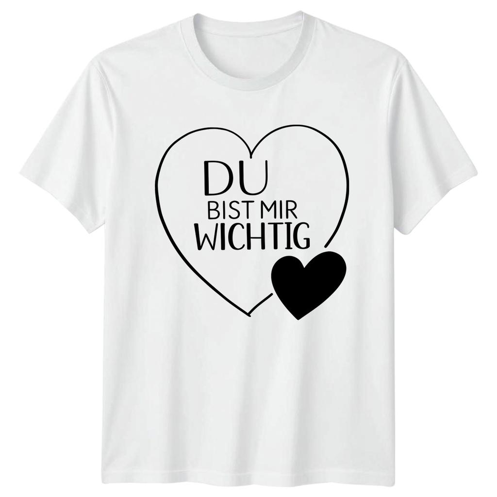 Du Bist Mir Wichtig T-Shirt German Sayings Love Valentines Gift For Him And Her