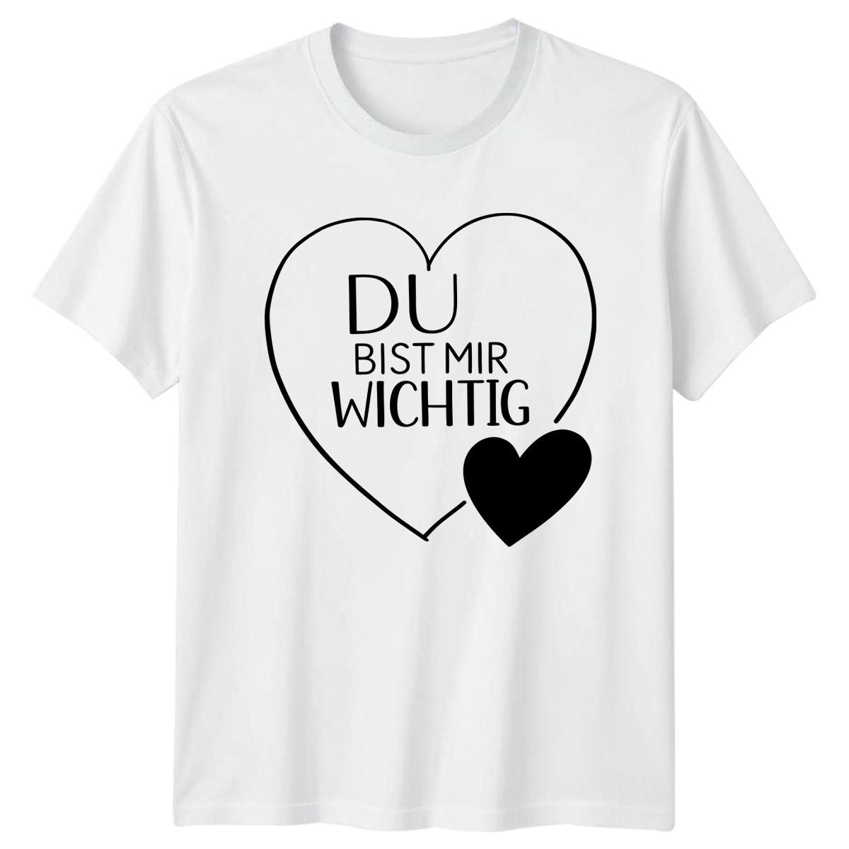 Du Bist Mir Wichtig T-Shirt German Sayings Love Valentines Gift For Him And Her L