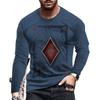 Men'S T-Shirt 3D Digital Printing Outer Wear With Long-Sleeved Casual Top