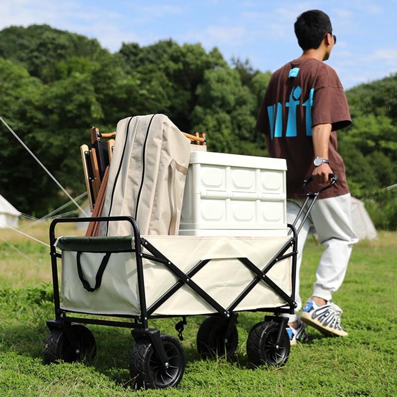 FTLY 150L Outdoor Camping Cart with 8-inch Off-Road Wheels