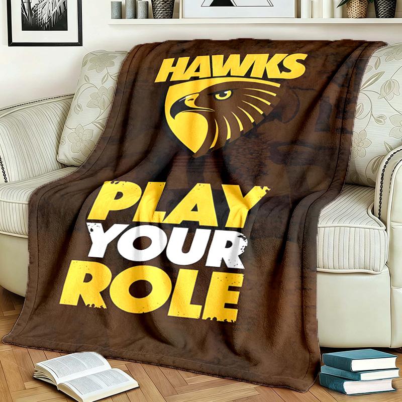 Hawthorn Hawks  Theme Blanket Suitable For Beds Sofas And Camping Perfect For Both Men And Women Comfortable Bedding All Year Round