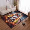 Liverpool Football Club Logo Fire Design Rug Non-slip rug suitable for living room and bedroom sofas