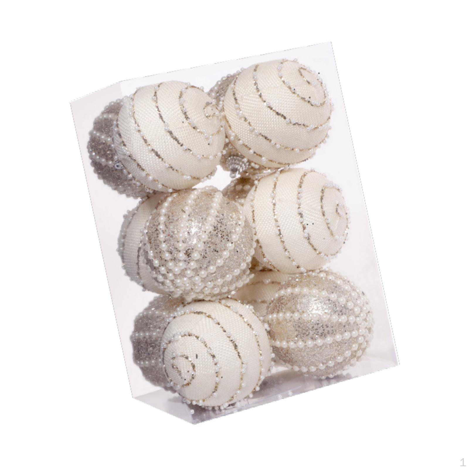 

12 шт. Рождественские шары, украшения, безделушки, сделай сам, елка, подвесной рождественский декор Champagne White