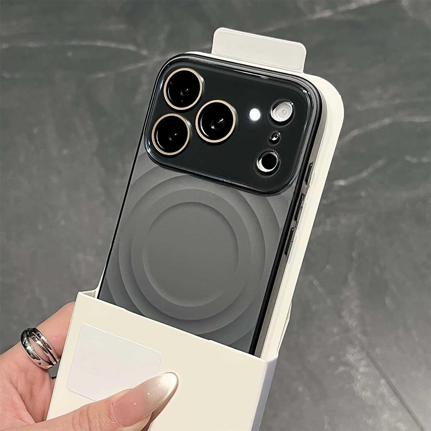 

iPhone 17 Pro Max Magnetic Case with Wave Design & Lens Film, Liquid Silicone iPhone 15 Pro
