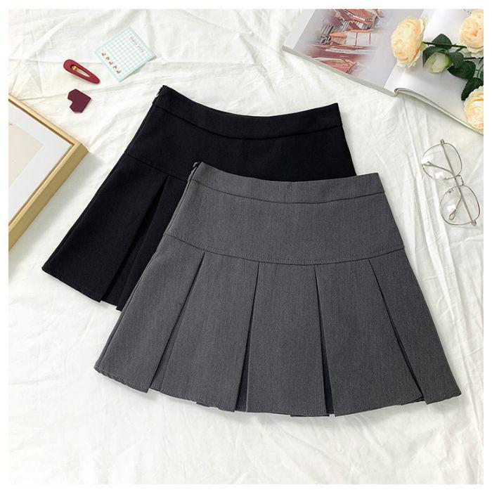 Women's 2025 High Waist Petite A-line Pleated Short Skirt - Academy Style