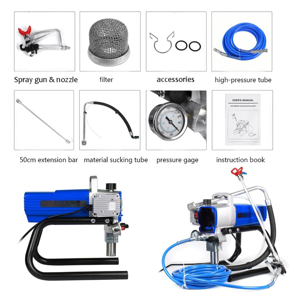 1800W High Pressure Electric Airless Paint Sprayer Paint Machine Wall Spray Guns