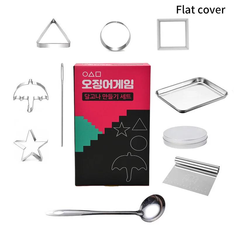 6-Piece Set Sugar Candy Game Series Dalgona Candy Cookie Umbrella Star Triangle Sugar Mould Candy for Sugar Cake Making Tools