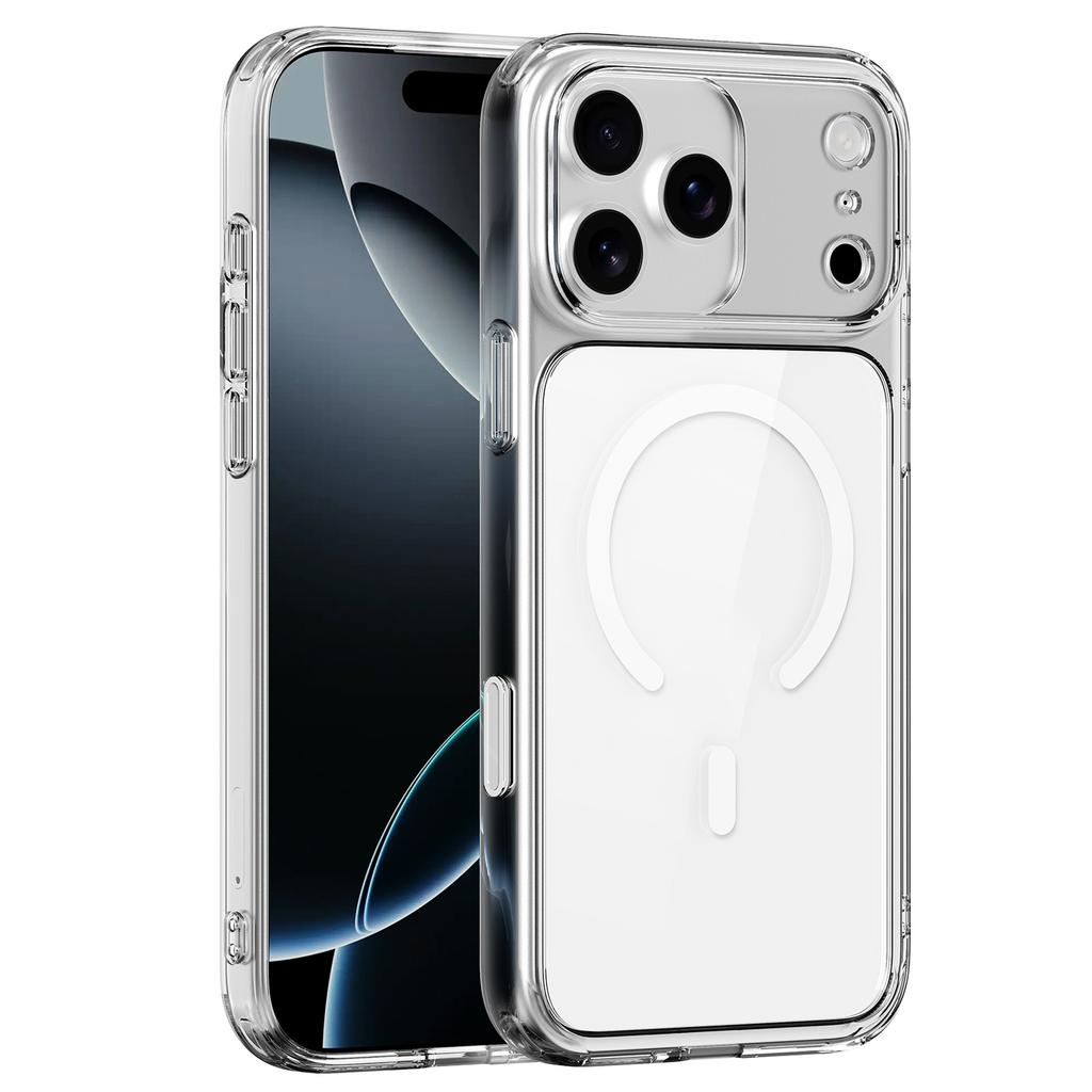 Luxury Magnetic Magsafe Phone Case For iPhone 17 Pro Max 17Air 17Pro 17  Transparent With Camera Button Wireless charging Cover