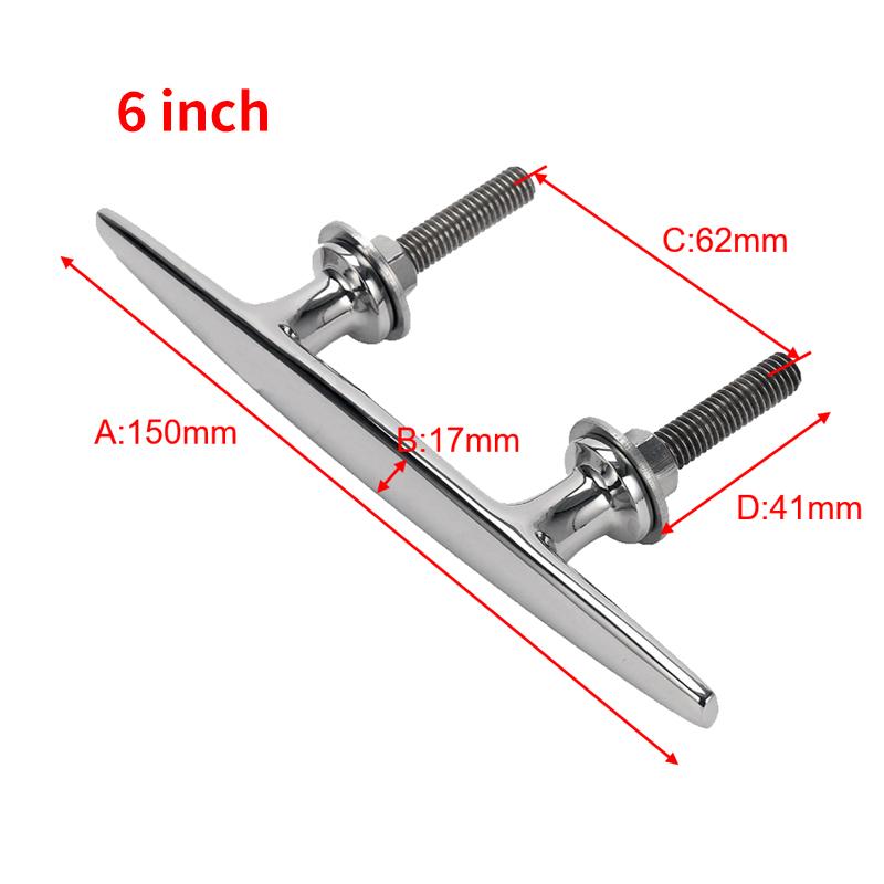 6/8/10 дюймов Швартовочный кнехт Морской Сверхпрочный Открытый кнехт Фурнитура из нержавеющей стали 316 Яхтенные Морские аксессуары 6 inch